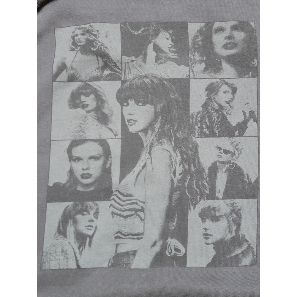 Taylor Swift The Eras Tour Graphic Sweatshirt Pullover Quarter Zip Gray Size M - Picture 4 of 15